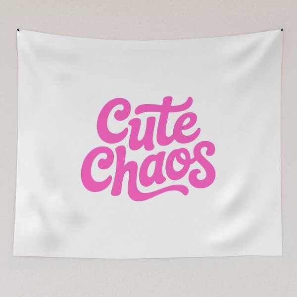 Item preview, Cute Chaos Pink Cursive Design: Playful & Bold Aesthetic designed and sold by PMCreative.
