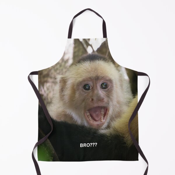 Item preview, Bro Monkey Meme Funny Reaction Meme Shocked Monkey Viral Meme designed and sold by WildFrameNature.