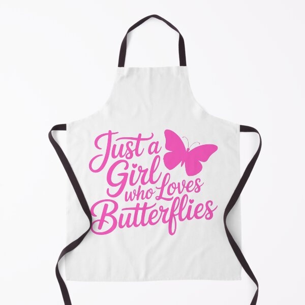 Item preview, Just a Girl who Loves Butterflies! Cute Pink Cursive Design with Butterfly Art for T-Shirts & Mugs designed and sold by PMCreative.