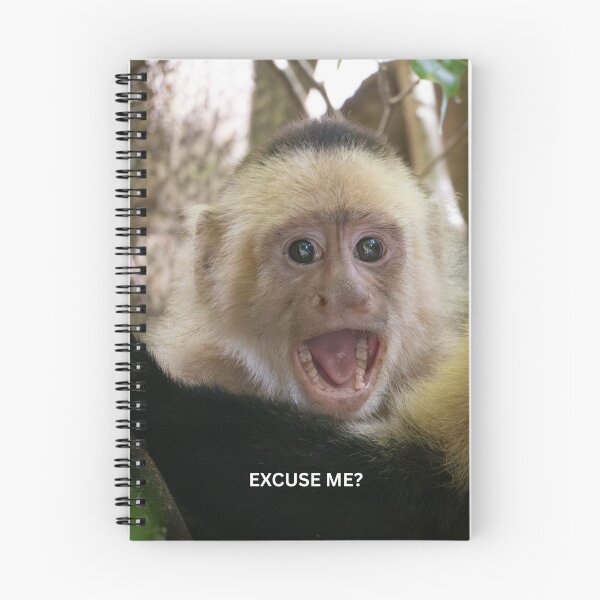 Item preview, Excuse Me Monkey Meme Funny Reaction Meme Shocked Face Meme designed and sold by WildFrameNature.