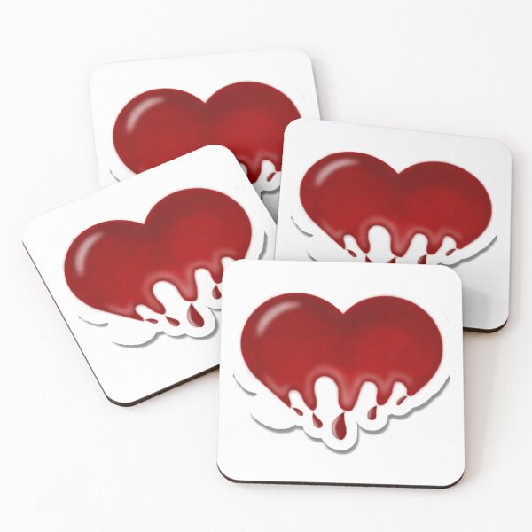 Item preview, Aesthetic Dripping Red Heart Sticker designed and sold by Nanadestudio.