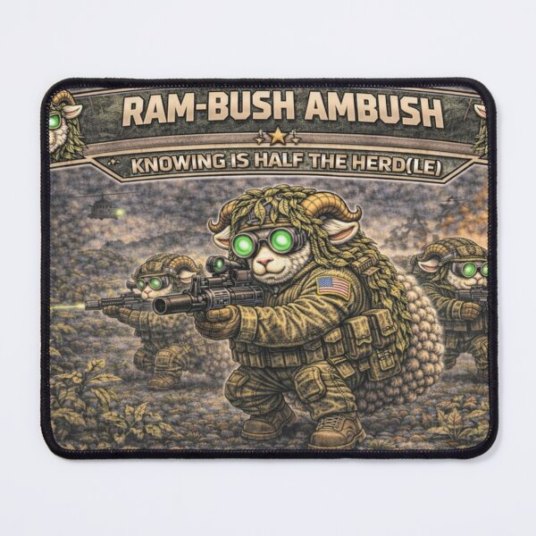 Item preview, Ram-Bush Ambush – Sheep-I Joe Jungle Ops Parody designed and sold by Thpoar.