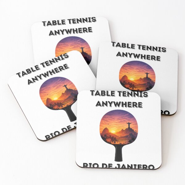 Item preview, Rio de Janeiro Table Tennis Anywhere Sunset Skyline Ping Pong Paddle Brazil designed and sold by OhMyPingCo.