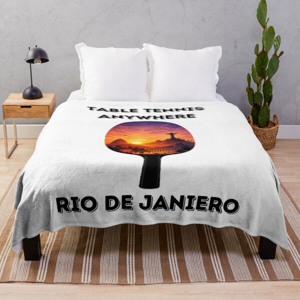 Item preview, Rio de Janeiro Table Tennis Anywhere Sunset Skyline Ping Pong Paddle Brazil designed and sold by OhMyPingCo.