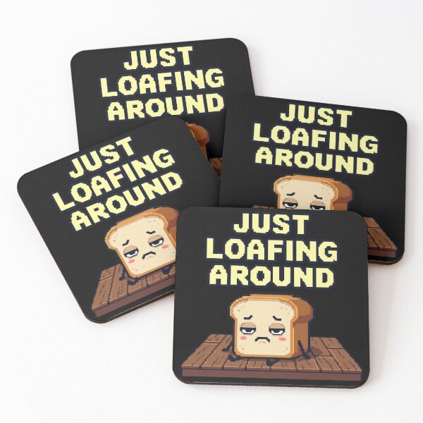 Item preview, Just Loafing Around - Funny Bread Pun Pixel Art designed and sold by artistastshirt.