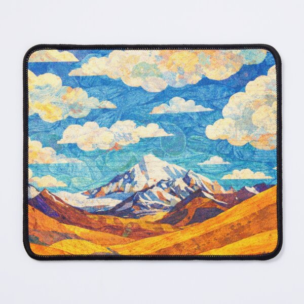 Item preview, Snowy Peak Panorama, Watercolor Papercut, Childrens Book Illustration designed and sold by SWSandraWechner.