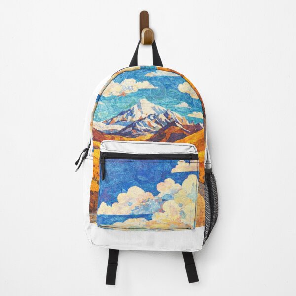 Item preview, Snowy Peak Panorama, Watercolor Papercut, Childrens Book Illustration designed and sold by SWSandraWechner.