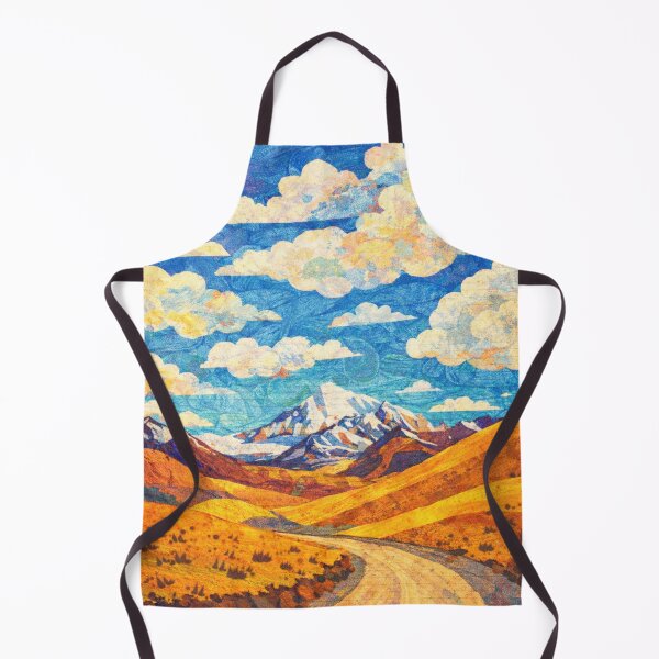 Item preview, Snowy Peak Panorama, Watercolor Papercut, Childrens Book Illustration designed and sold by SWSandraWechner.