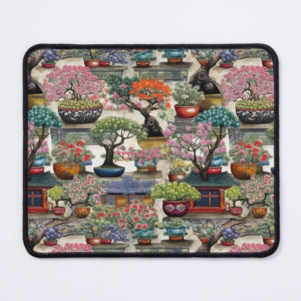 Item preview, Serene Oriental Bonsai Garden and Pagoda Illustration designed and sold by pinkal.