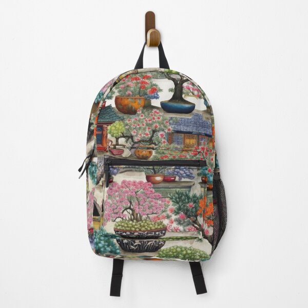Item preview, Serene Oriental Bonsai Garden and Pagoda Illustration designed and sold by pinkal.