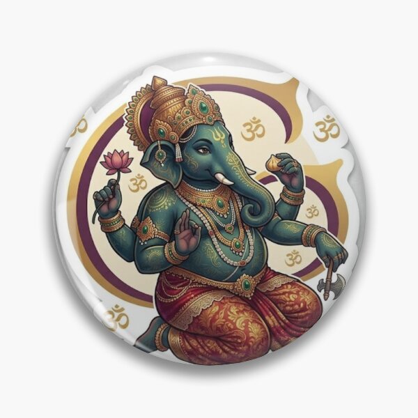 Item preview, Majestic Lord Ganesha Spiritual Illustration designed and sold by Sticker-lab-co.