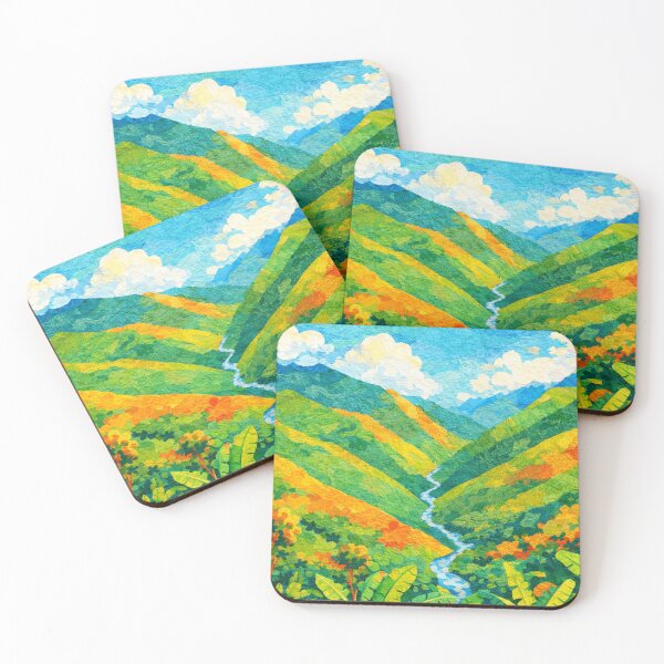 Item preview, Tropical River Valley, Watercolor Papercut, Childrens Book Illustration designed and sold by SWSandraWechner.