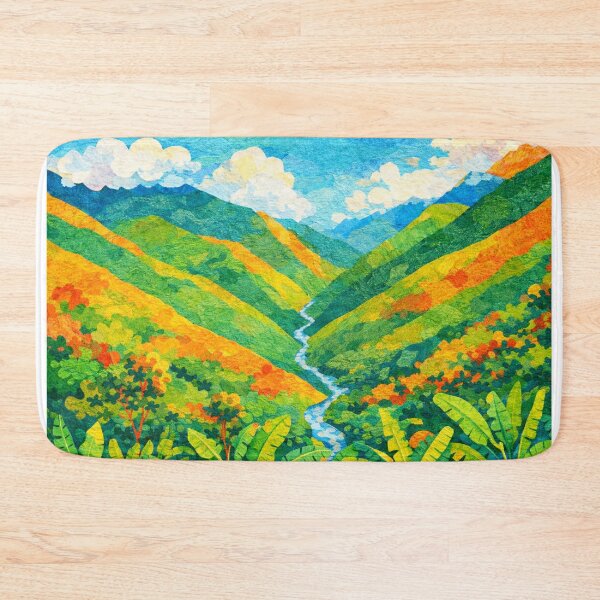 Item preview, Tropical River Valley, Watercolor Papercut, Childrens Book Illustration designed and sold by SWSandraWechner.