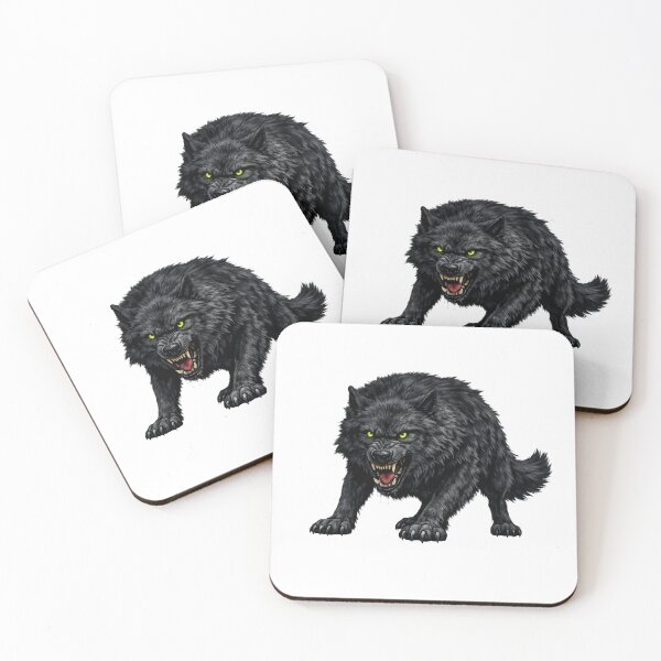 Item preview, Fierce Black Wolf Snarling Dark Animal Design designed and sold by Gezonde-Voeding.