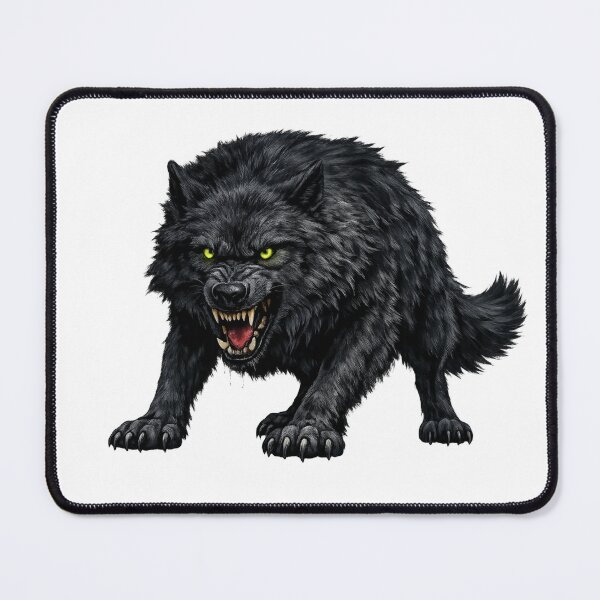 Item preview, Fierce Black Wolf Snarling Dark Animal Design designed and sold by Gezonde-Voeding.