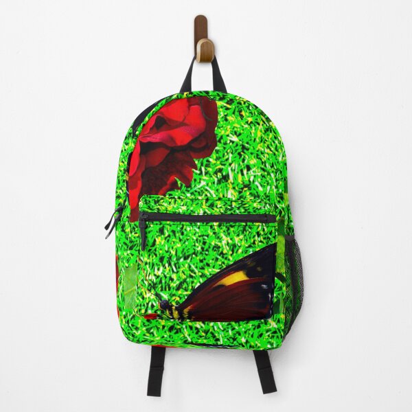 Item preview, Tiger longwing butterflies pollinating roses flowers on lawn designed and sold by Peter Etchells.