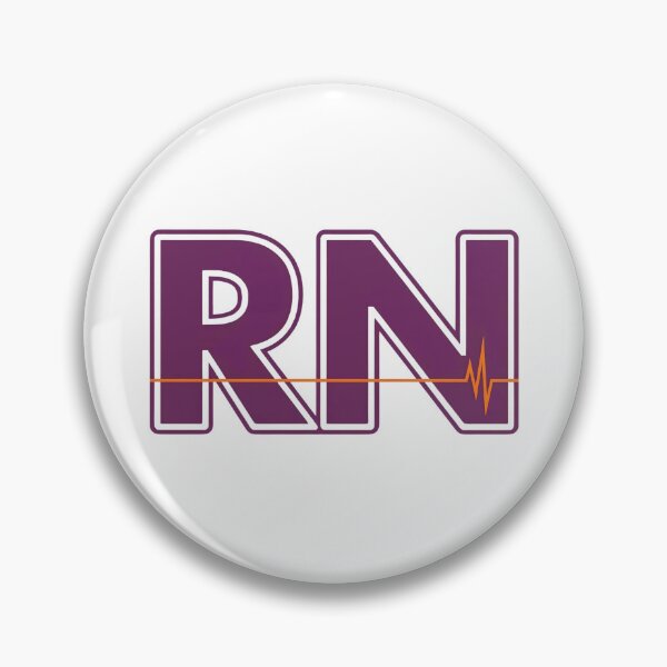 Item preview, Purple RN Logo with Orange EKG Heartbeat designed and sold by StatusApocalyps.