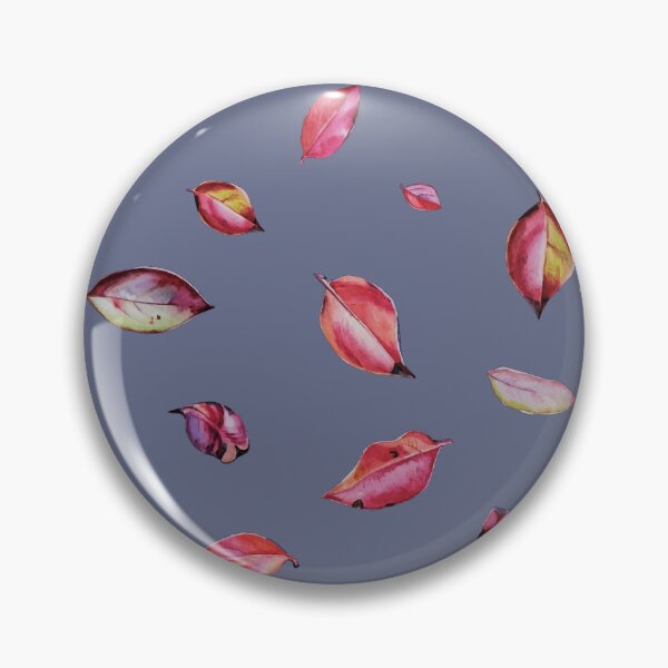 Item preview, Watercolor Red Leaves Seamless Pattern Blue Background minimal designed and sold by VitSArt.