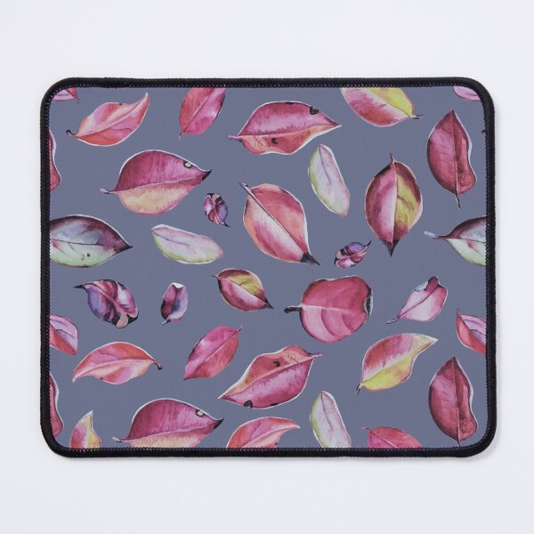 Item preview, Watercolor Red Leaves Seamless Pattern Blue Background designed and sold by VitSArt.