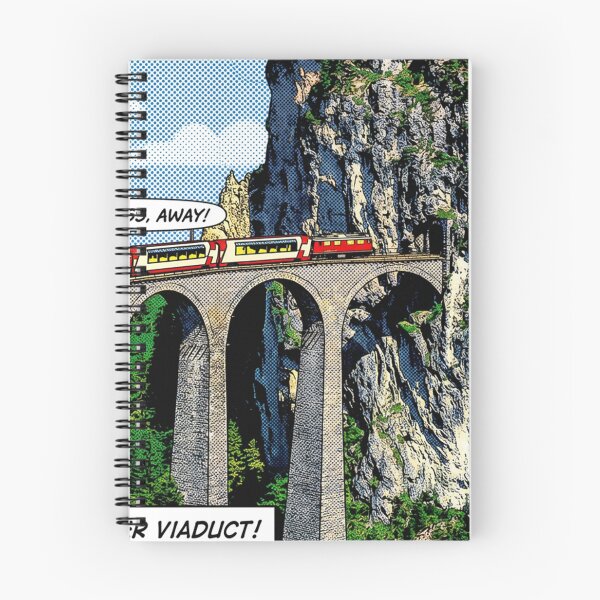 Item preview, Swiss Express, Away! – Retro Comic Style Glacier Express Poster designed and sold by VistaPainterArt.
