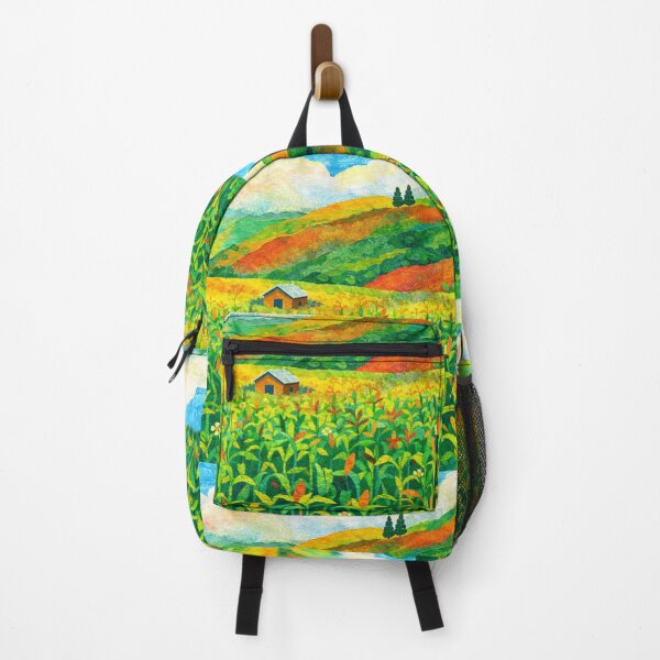 Item preview, Colorful Corn Field Valley, Watercolor Papercut, Childrens Book Illustration designed and sold by SWSandraWechner.