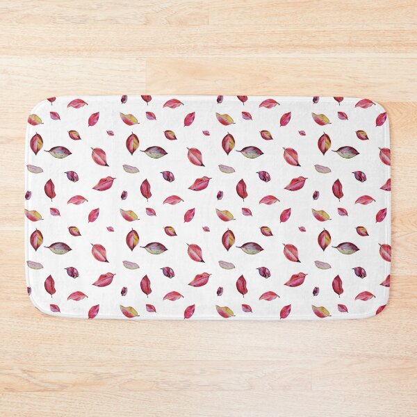 Item preview, Watercolor Red Leaves Seamless Pattern on Wight background designed and sold by VitSArt.
