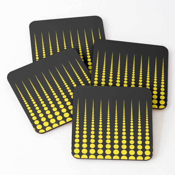 Item preview, Abstract Vivid Yellow Polka dots  on Black  designed and sold by POLKAIWERX.