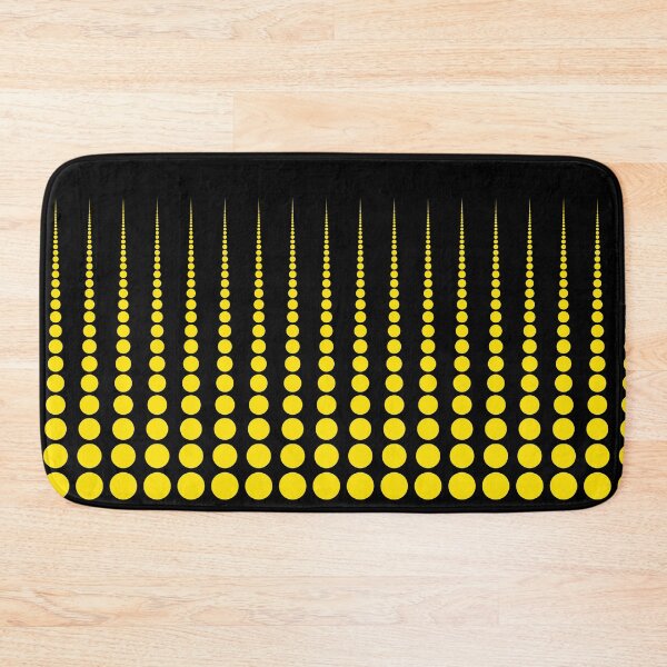 Item preview, Abstract Vivid Yellow Polka dots  on Black  designed and sold by POLKAIWERX.