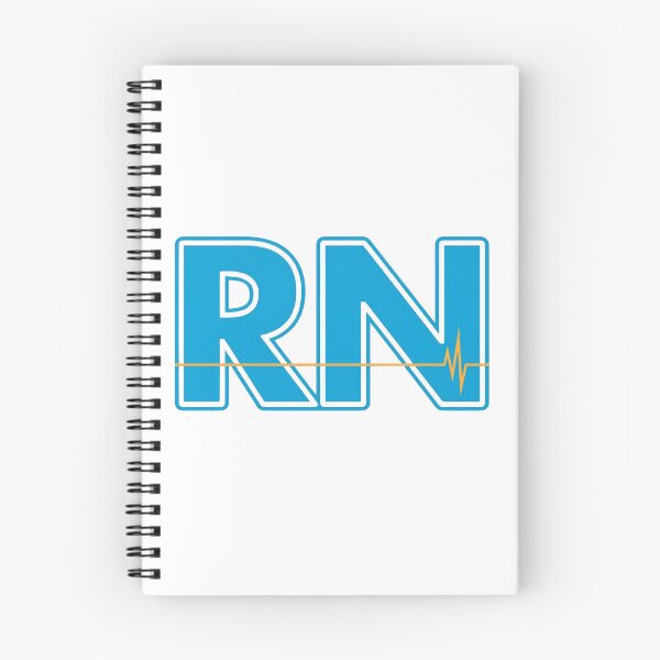 Item preview, Light Blue RN Logo with Orange EKG Heartbeat designed and sold by StatusApocalyps.