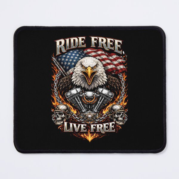 Item preview, Ride Free Live Free Biker designed and sold by Forged in the Warp.
