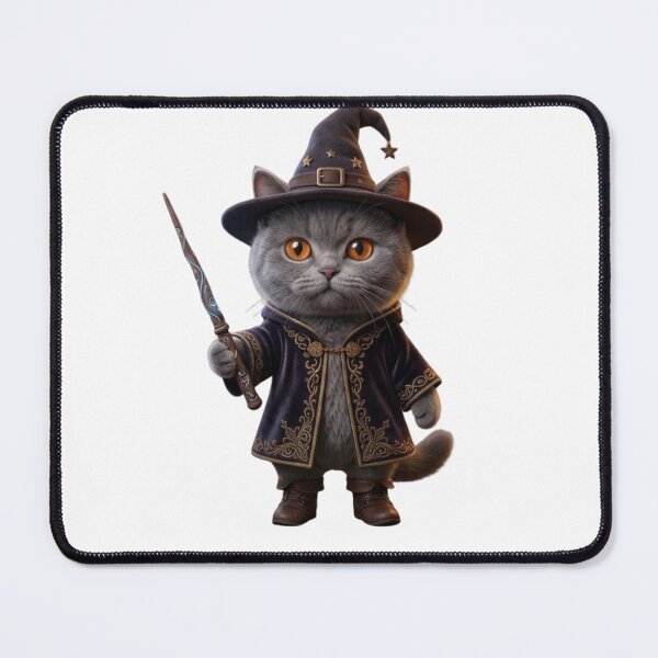Item preview, Cute British Shorthair Cat Wizard – Witchy Magic Cat with Wand – Magical, Halloween, Mystic Illustration designed and sold by Cauldron Crafts.