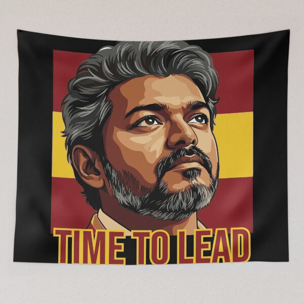 Item preview, Thalapathy Vijay Time to Lead TVK Flag Tamil Kollywood  designed and sold by alltheprints.
