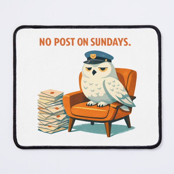 Item preview, Retro Owl No Post On Sundays Vintage Poster designed and sold by agearb.