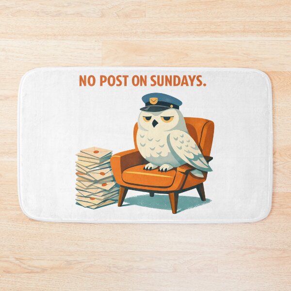 Item preview, Retro Owl No Post On Sundays Vintage Poster designed and sold by agearb.