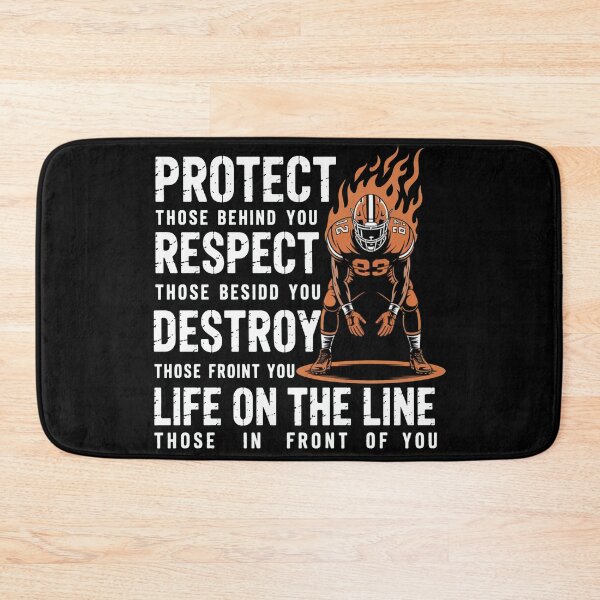 Item preview, Football Motivation Protect Respect Destroy Quote designed and sold by flagylART.
