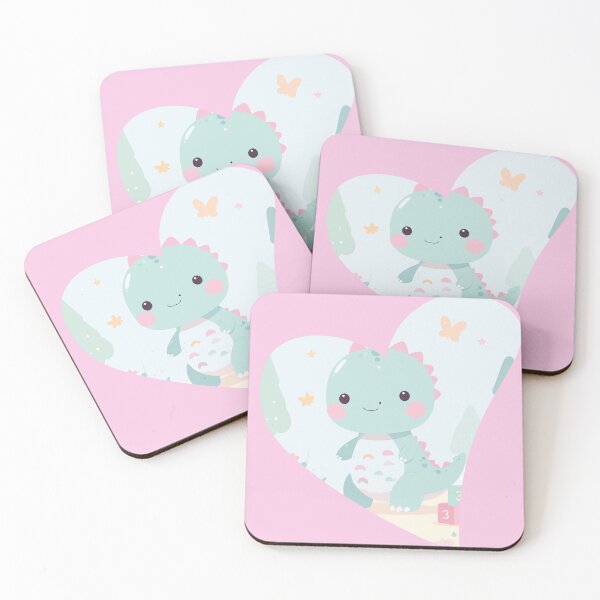 Item preview, Cute Kawaii Baby Dinosaur in Heart Frame designed and sold by BestChoiceService.