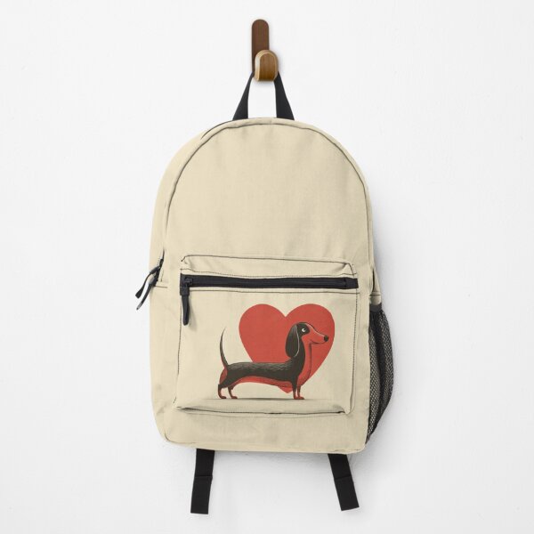 Item preview, Dachshund stands near a heart shape designed and sold by anytka.