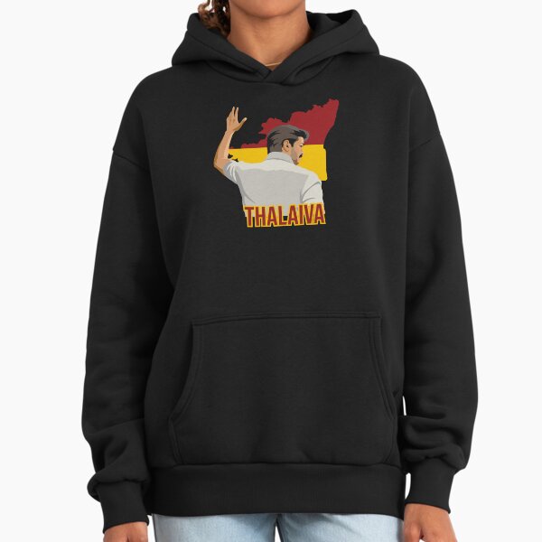 Thalapathy Vijay Thalaiva TVK Flag Tamil Kollywood Premium Oversized Hoodie