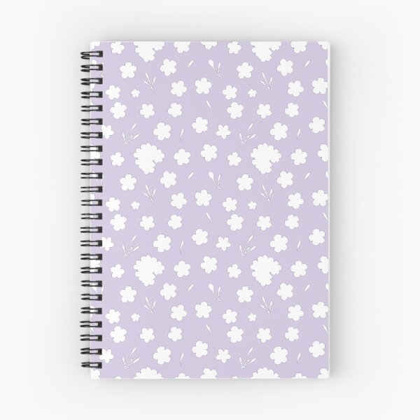 Item preview, Minimal Small Wight Floral Pattern Purple Background designed and sold by VitSArt.