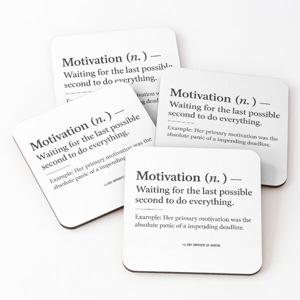 Item preview, Funny Motivation Definition - Procrastination Humor designed and sold by DryHumorPrints.