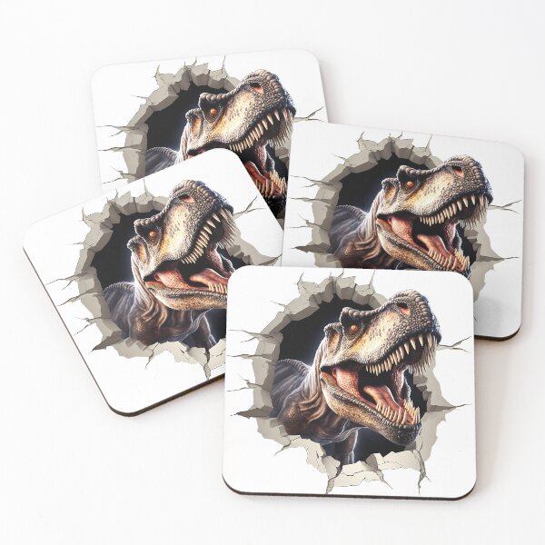 Item preview, T‑Rex Dinosaur Breakthrough Illustration designed and sold by jolieshop023.