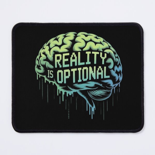Item preview, Reality Is Optional – Cyber Mind Glitch designed and sold by Art Bloom Studio.