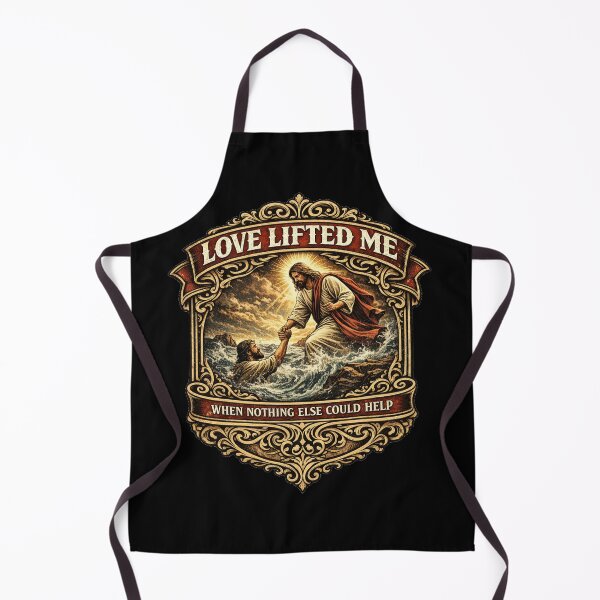 Item preview, Love Lifted Me Vintage Christian Badge Design designed and sold by LanternForge.