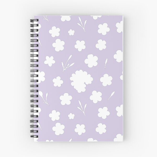 Item preview, Minimal Wight Floral Pattern Purple Background designed and sold by VitSArt.