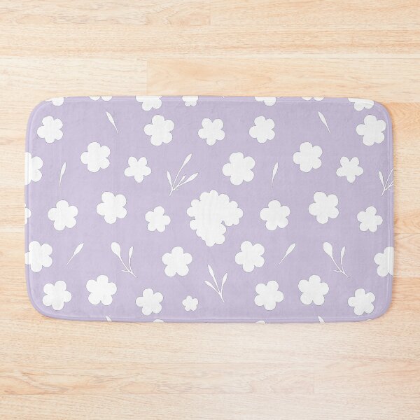 Item preview, Minimal Wight Floral Pattern Purple Background designed and sold by VitSArt.