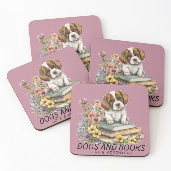 Item preview, Dogs and Books, Love And Adventure designed and sold by KortsaCrea.