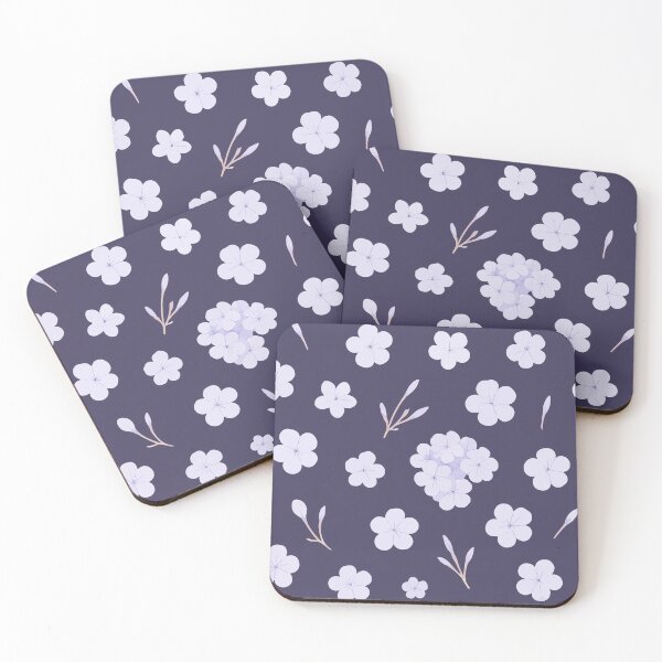 Item preview, Seamless Purple Floral Pattern Dark Violet Background designed and sold by VitSArt.