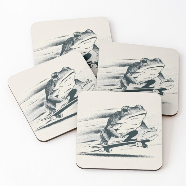Item preview, Frog rides skateboard at high speed designed and sold by anytka.