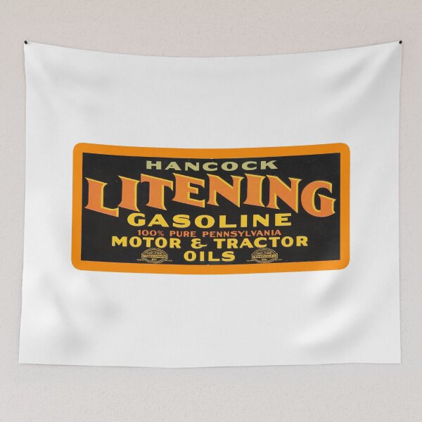 Item preview, Vintage Hancock Litening Gasoline Motor and Tractor Oils designed and sold by QuayTradingCo.