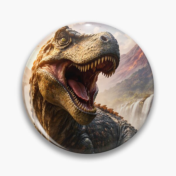 Item preview, Epic T-Rex Primal Roar: Volcano and Waterfalls designed and sold by Dreamy Armine Art.